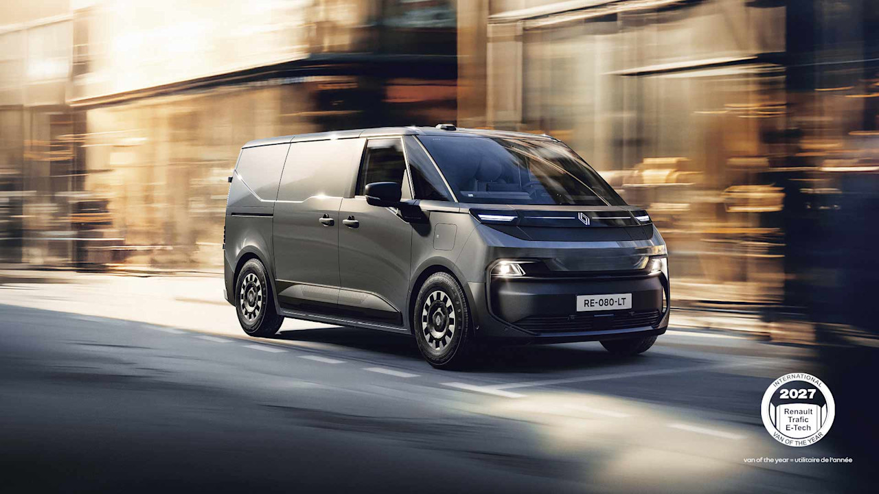 Renault Trafic E-Tech electric kammar hem priset Van of the Year 2027