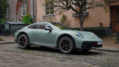 Provkörning av Porsche 911 Dakar